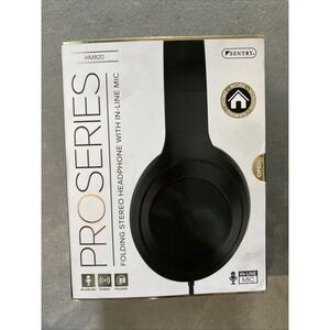 Sentry Hm820 Pro‎ Series Folding Headphones. In-line Mic. New In Box
